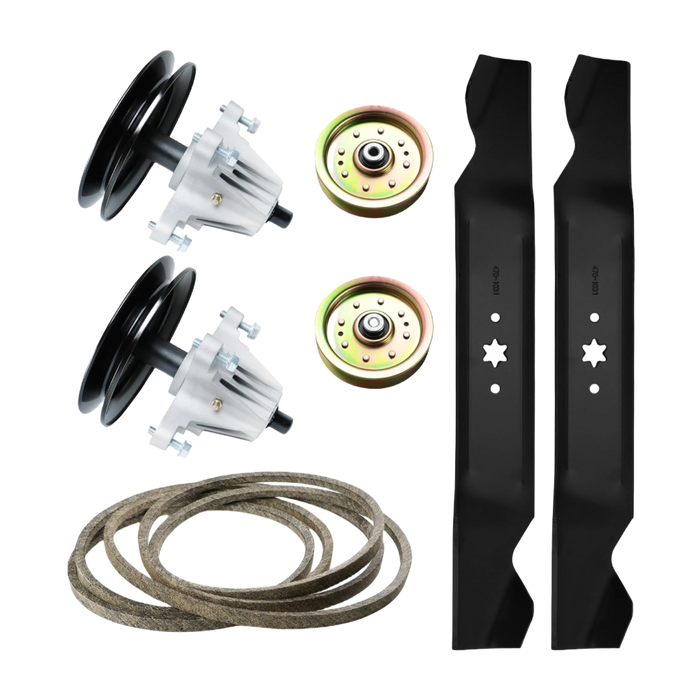 Deck Spindle Rebuild kit for 42 inch Cub Cadet Troy-Bilt LT4200 LTX1040 LTX1042 Riding mowers 918-04822 942-04308 954-04060C 756-04129B
