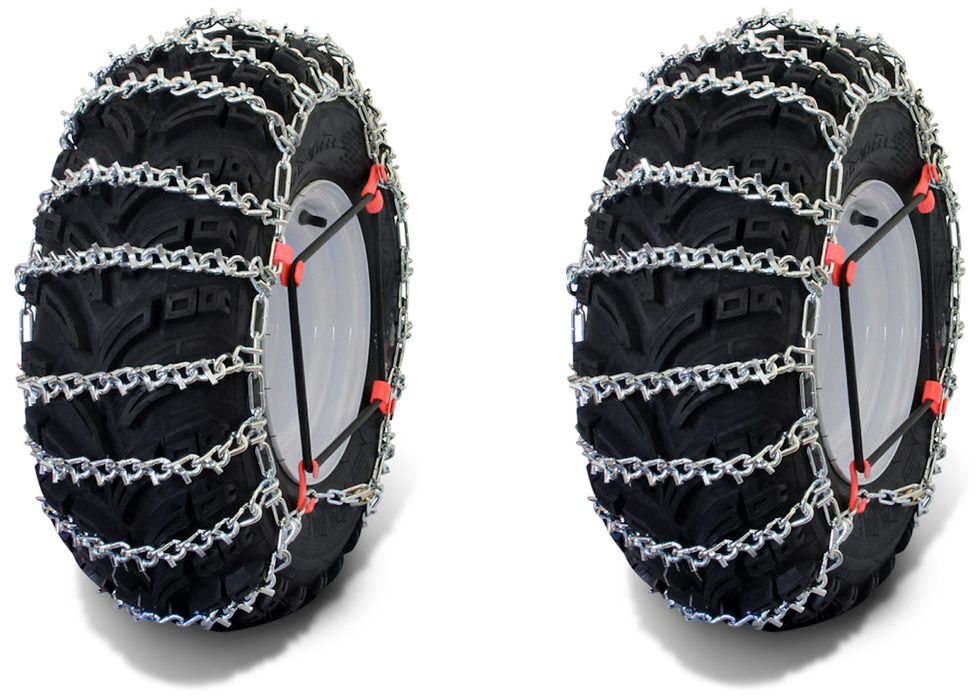 ATV 2 Link spacing Tire chains with tensioner 24x8-11,24x8-12, 24x9-12, 25x8-12