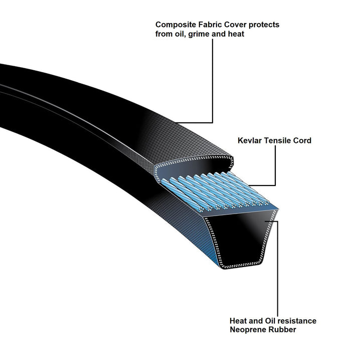 Deck Belt 5/8" x 74-3/8" for MTD 42 inch lawn mower compatible with 754-0371A, 954-0271A, 954-0371A