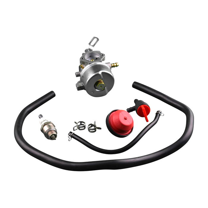 Carburetor Kit with Spark Plug, Primer, Primer line, Fuel line Compitable with Tecumseh  640052, 640054, 640349