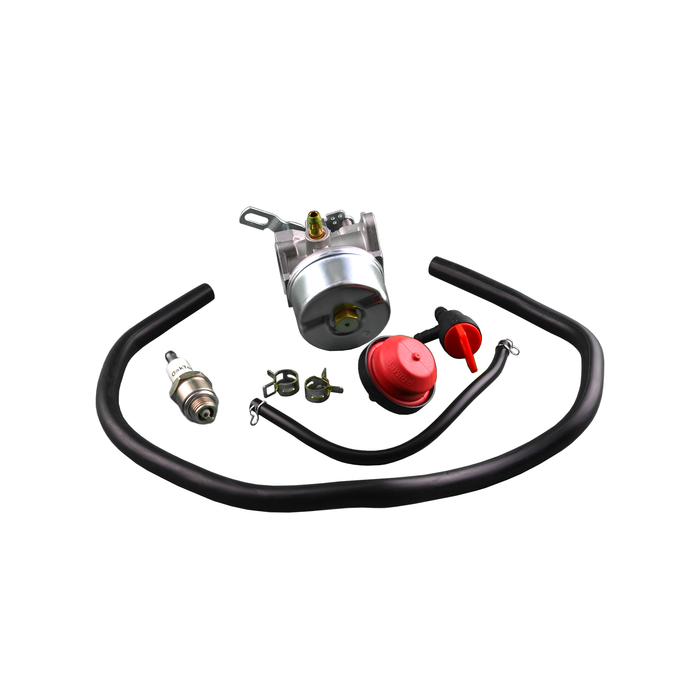 Carburetor Kit with Spark Plug, Primer, Primer line, Fuel line Compitable with Tecumseh  640052, 640054, 640349