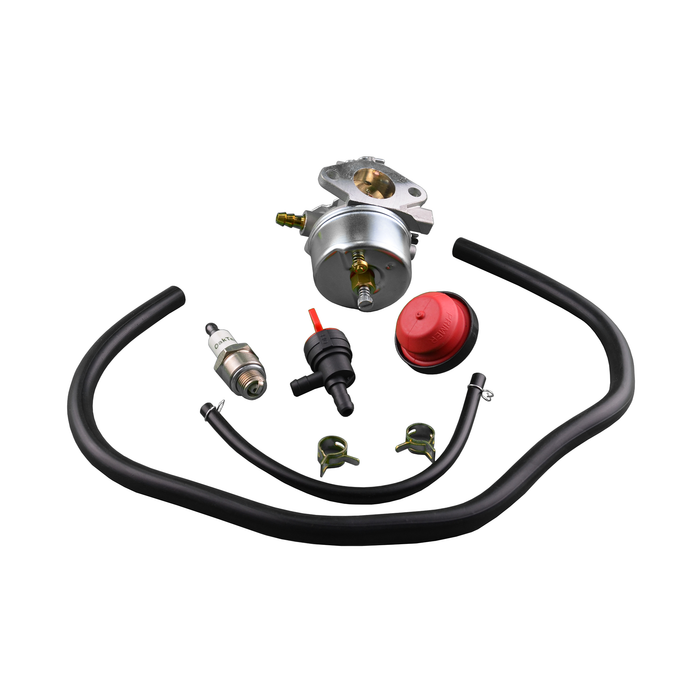 Carburetor Kit with Spark Plug, Primer, Primer line, Fuel line Compitable with Tecumseh 632334, 632334A, 632111, 632370