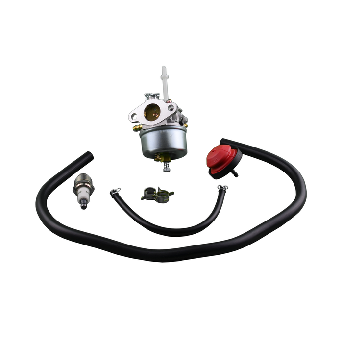 Carburetor Kit with Spark Plug, Primer, Primer line, Fuel line Compitable with Tecumseh 632371, 632371A, 631954