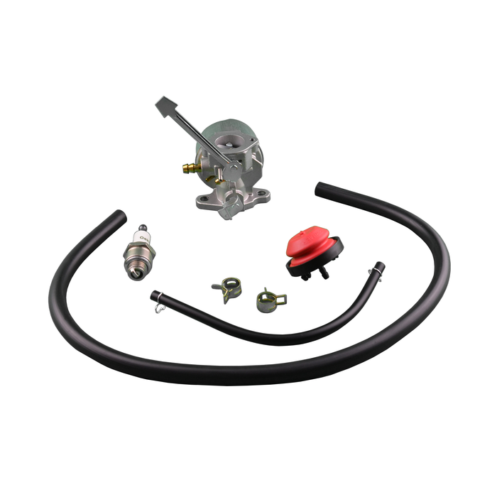 Carburetor Kit with Spark Plug, Primer, Primer line, Fuel line Compatible with Tecumseh 632552, 632560A, 632560, 632641, 640086, 640098A, 640086A