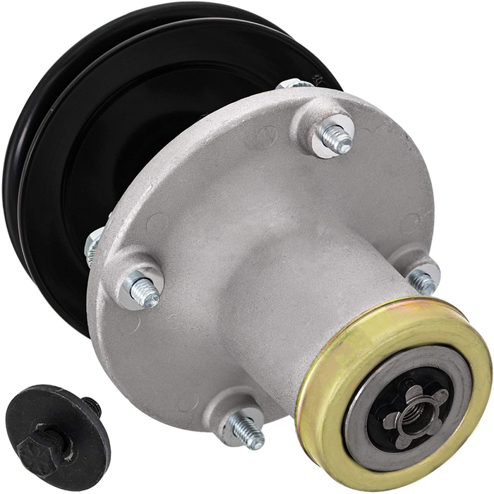 Spindle assembly with pulley for Husqvarna 48 54 inch Zero-Turn mowers compatible with 53212170 1553535