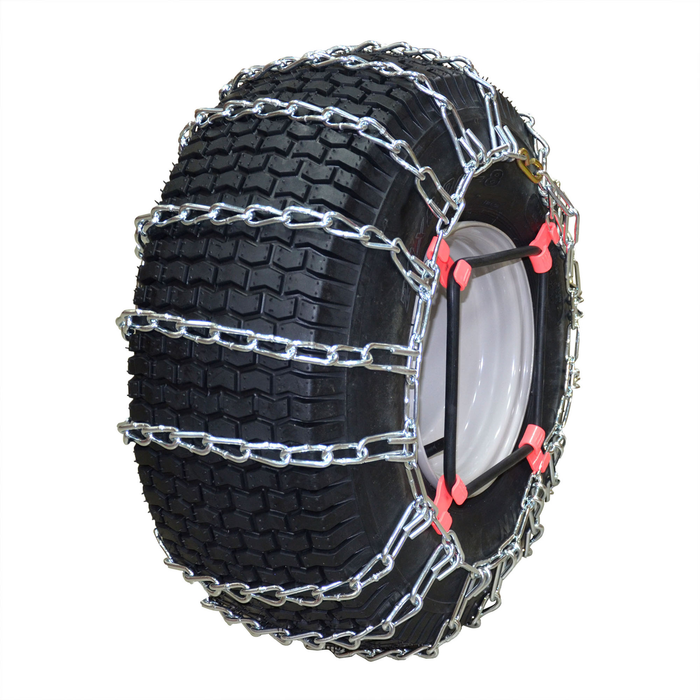 Set of Two Snow Tire Chains with tensioner for Tire size 22x8x10 22x9x12 23x6.5x12 23x8.5x12 2-Link spacing