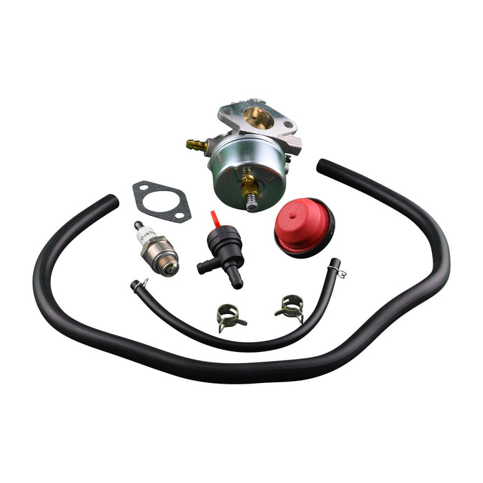 Carburetor Kit with Spark Plug, Primer, Primer line, Fuel line Compitable with Tecumseh 632371, 632371A, 631954